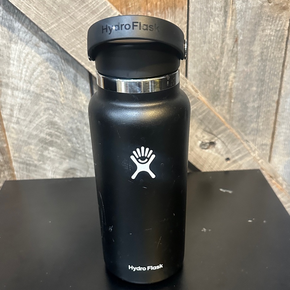 Hydro Flask Black Stainless Steel Water Bottle